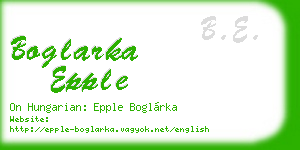 boglarka epple business card